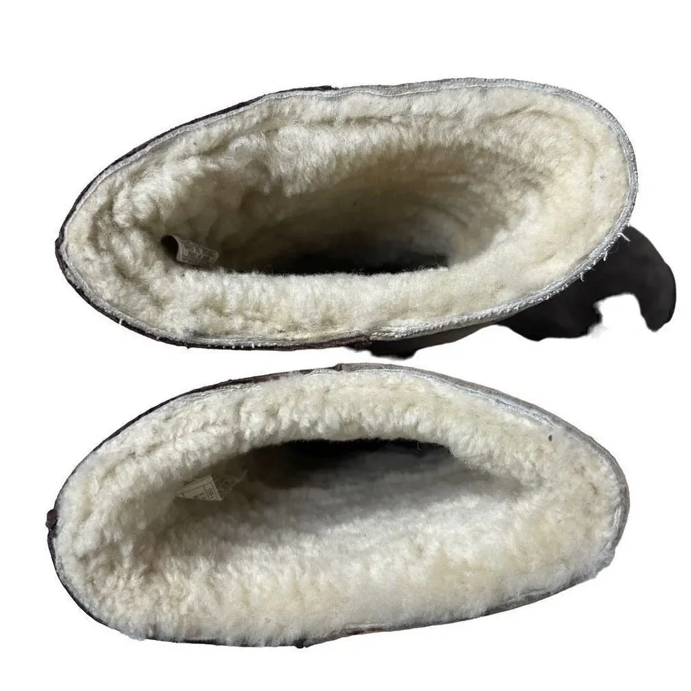 Merrell encore stitch high express fur lined suede boots size 8